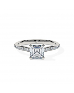 Asscher Cathedral Tapered Pavé