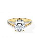 Cushion Split Shank Pavé