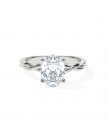 Oval Twisted Band Solitaire