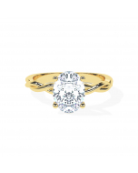 Oval Twisted Band Solitaire