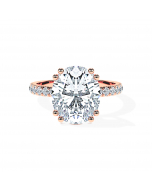 Oval Double Claws Pavé