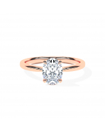 Oval Tapered 4-Prong Solitaire