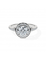 Round Océane Flower Halo