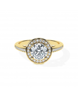 Round Océane Flower Halo