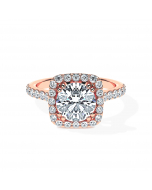 Round Brilliant Frame Halo