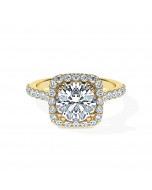 Round Brilliant Frame Halo