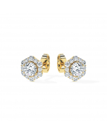 Blossom Halo Diamonds Stud Earrings (F-G / VS2-SI1)