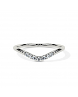 Curved Diamond Wedding Ring