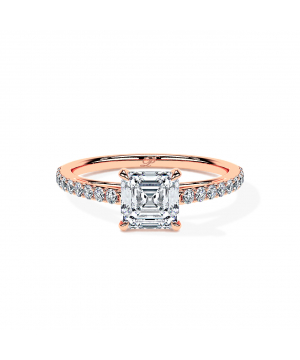 Asscher Cathedral Pavé