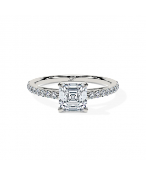 Asscher Cathedral Pavé