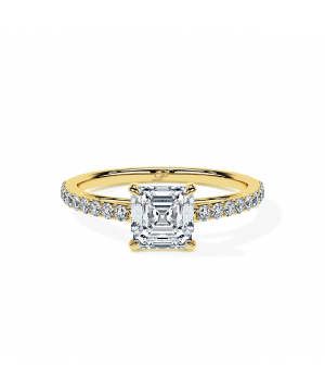 Asscher Cathedral Pavé