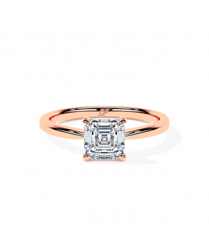 Asscher Tapered Solitaire