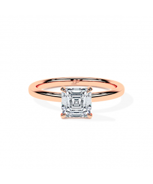 Asscher 4-Claw Dalia Solitaire
