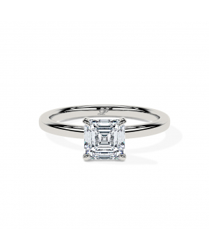 Asscher 4-Claw Dalia Solitaire
