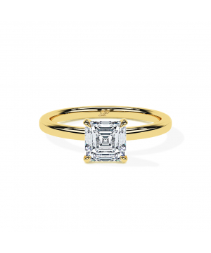 Asscher 4-Claw Dalia Solitaire