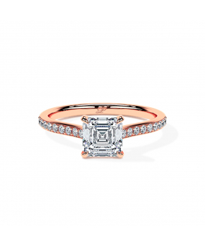 Asscher Tapered Pavé