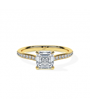 Asscher Tapered Pavé