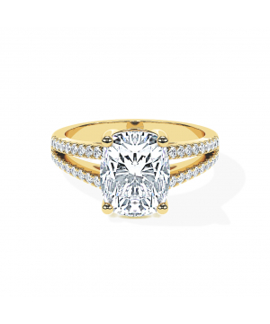 Cushion Split Shank Pavé