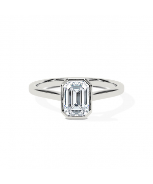 Emerald Cathedral Bezel Solitaire