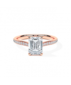 Emerald Tapered Cathedral Pavé