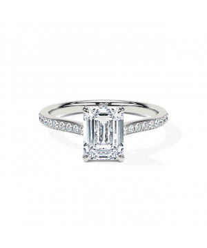 Emerald Tapered Cathedral Pavé