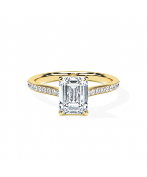 Emerald Tapered Cathedral Pavé