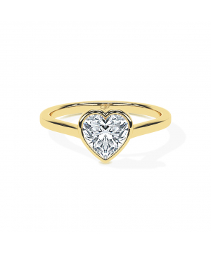 Heart Cathedral Bezel Solitaire