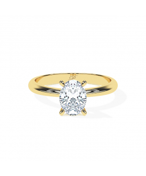 Oval Tapered Solitaire