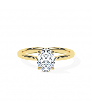 Oval Tapered 4-Prong Solitaire