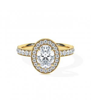 Oval Milgrain Halo