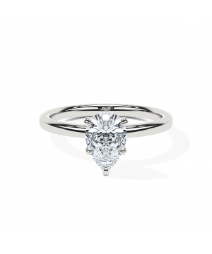 Pear 5-Claw Dalia Solitaire