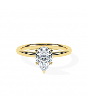 Pear 5-Claw Dalia Solitaire