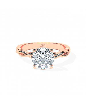 Round Twisted Band Solitaire