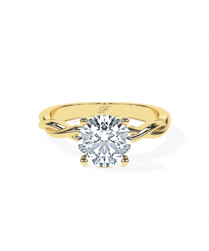 Round Twisted Band Solitaire