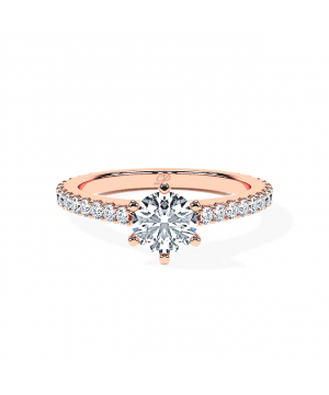 Round 6-Claw Cathedral Pavé