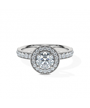 Round Milgrain Océane Halo