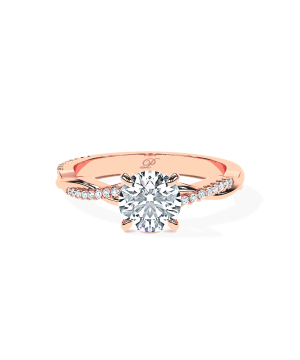 Round Twisted Band Pavé