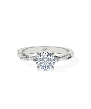 Round Twisted Band Pavé