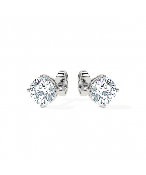 Round 4-Claw Diamond Stud Earrings (F-G / VS2-SI1)
