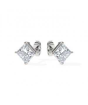 Dalia Princess Diamonds Stud Earrings (F-G / VS2-SI1)