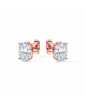 Dalia Oval Diamonds Stud Earrings (F-G / VS2-SI1)