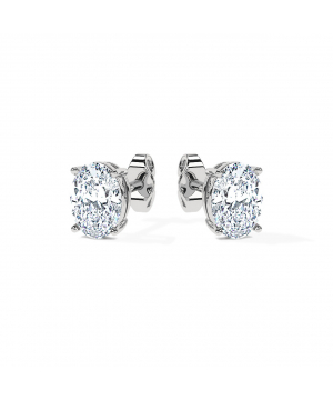 Dalia Oval Diamonds Stud Earrings (F-G / VS2-SI1)