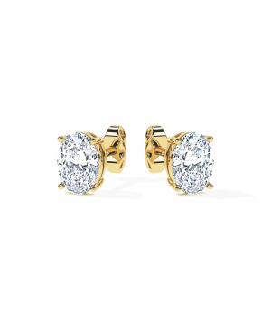 Dalia Oval Diamonds Stud Earrings (F-G / VS2-SI1)