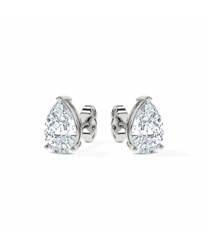 Dalia Pear Diamonds Stud Earrings (F-G / VS2-SI1)