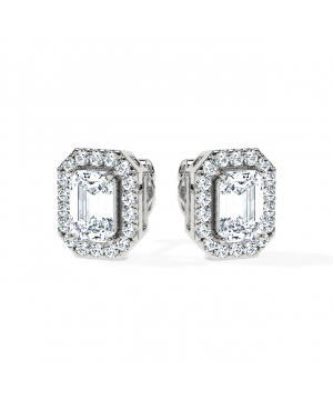 Angelic Emerald Diamonds Earrings (F-G / VS2-SI1)