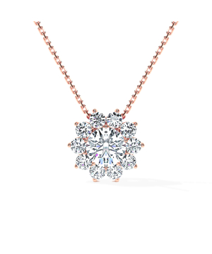 Flower Cluster Diamond Pendant (F-G / VS2-SI1)