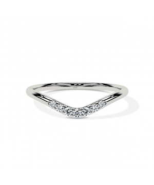 Curved Diamond Wedding Ring