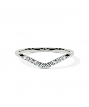 Curved Diamond Wedding Ring